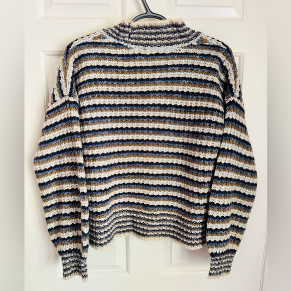 Madewell Waller Crop Cardigan Sweater in Stripe - Picture 4 of 7
